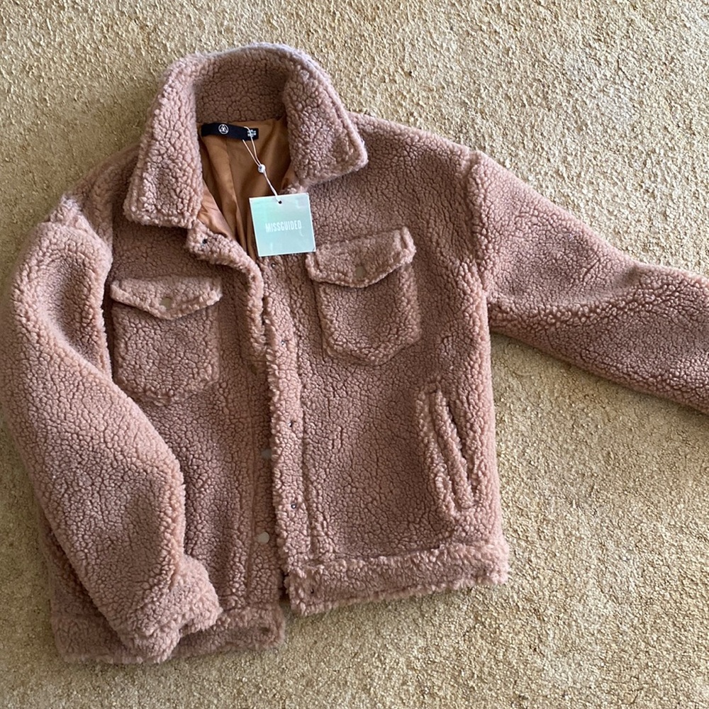 Never worn {misguided} teddy coat